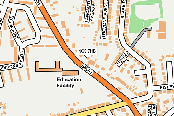 NG9 7HB map - OS OpenMap – Local (Ordnance Survey)