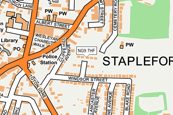 NG9 7HF map - OS OpenMap – Local (Ordnance Survey)