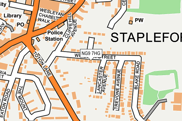 NG9 7HG map - OS OpenMap – Local (Ordnance Survey)
