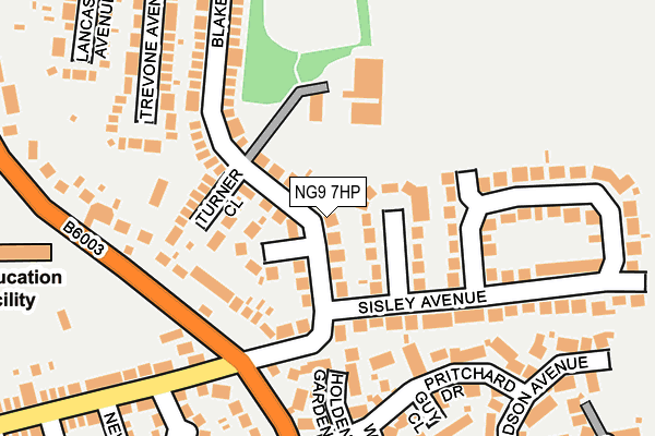 NG9 7HP map - OS OpenMap – Local (Ordnance Survey)