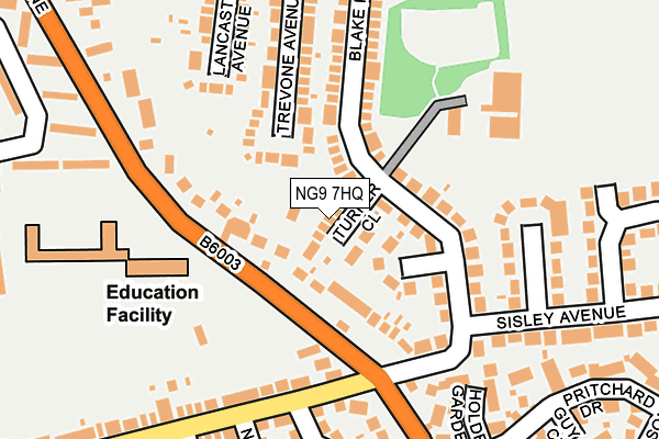 NG9 7HQ map - OS OpenMap – Local (Ordnance Survey)