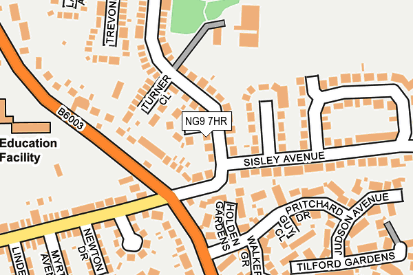 NG9 7HR map - OS OpenMap – Local (Ordnance Survey)