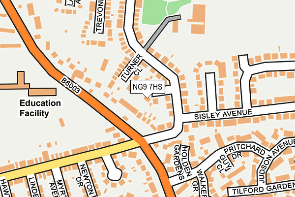 NG9 7HS map - OS OpenMap – Local (Ordnance Survey)