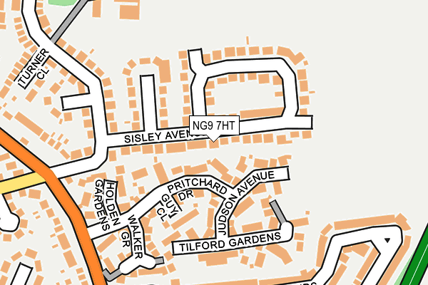 NG9 7HT map - OS OpenMap – Local (Ordnance Survey)