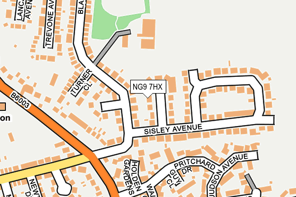 NG9 7HX map - OS OpenMap – Local (Ordnance Survey)