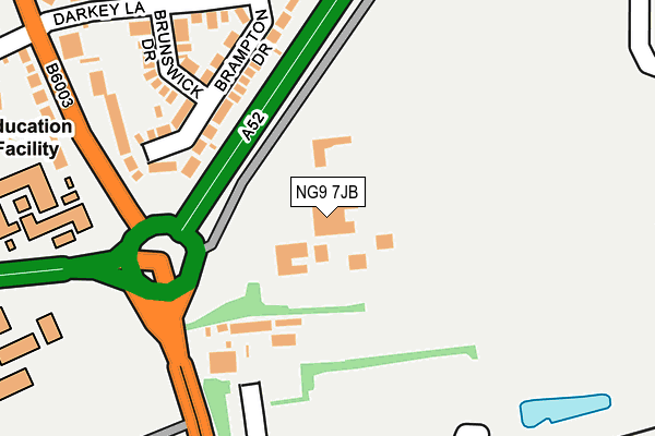 NG9 7JB map - OS OpenMap – Local (Ordnance Survey)