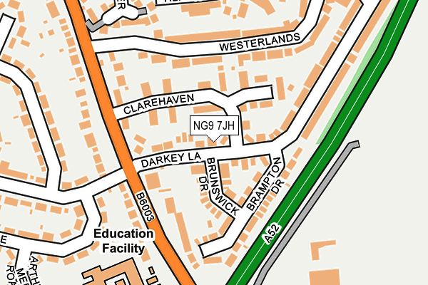 NG9 7JH map - OS OpenMap – Local (Ordnance Survey)