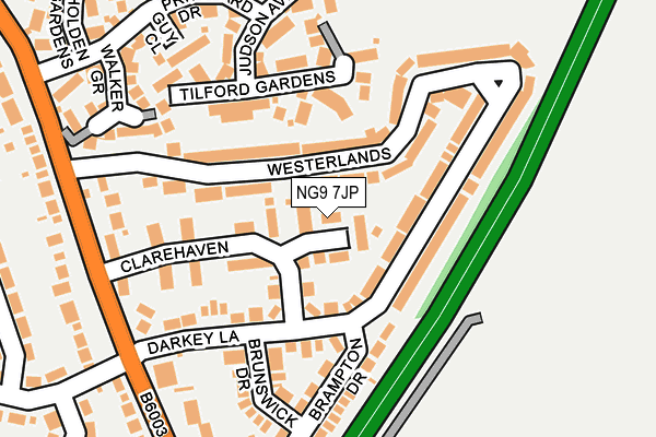 NG9 7JP map - OS OpenMap – Local (Ordnance Survey)