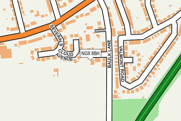 NG9 8BH map - OS OpenMap – Local (Ordnance Survey)