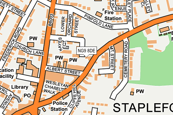 NG9 8DE map - OS OpenMap – Local (Ordnance Survey)