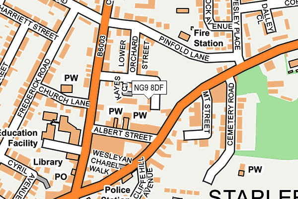 NG9 8DF map - OS OpenMap – Local (Ordnance Survey)