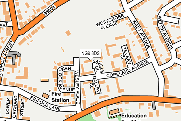 NG9 8DS map - OS OpenMap – Local (Ordnance Survey)