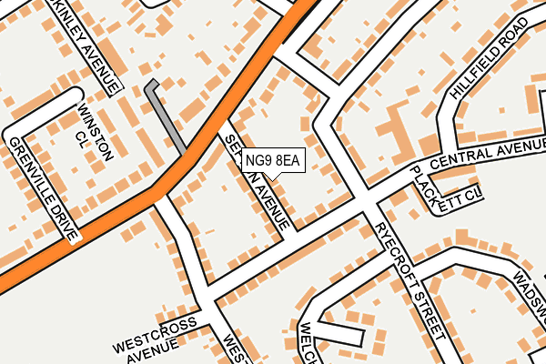 NG9 8EA map - OS OpenMap – Local (Ordnance Survey)