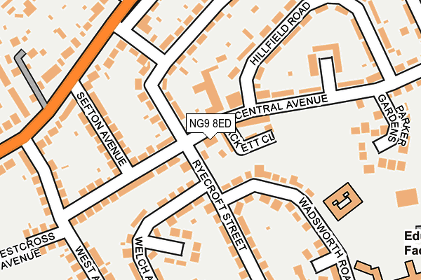 NG9 8ED map - OS OpenMap – Local (Ordnance Survey)