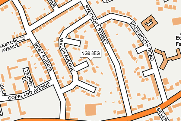 NG9 8EG map - OS OpenMap – Local (Ordnance Survey)