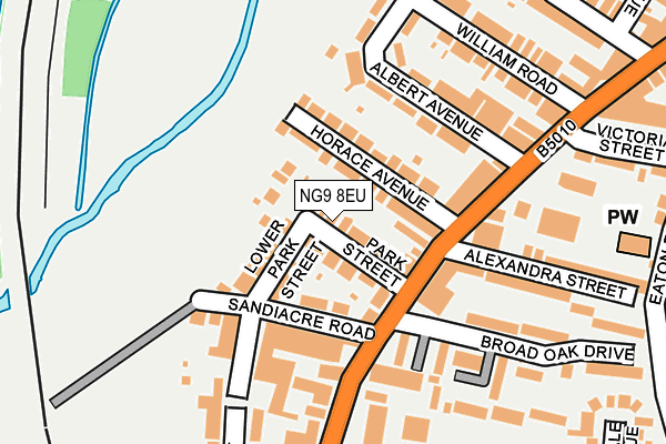 NG9 8EU map - OS OpenMap – Local (Ordnance Survey)