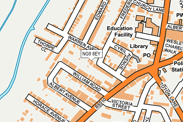 NG9 8EY map - OS OpenMap – Local (Ordnance Survey)