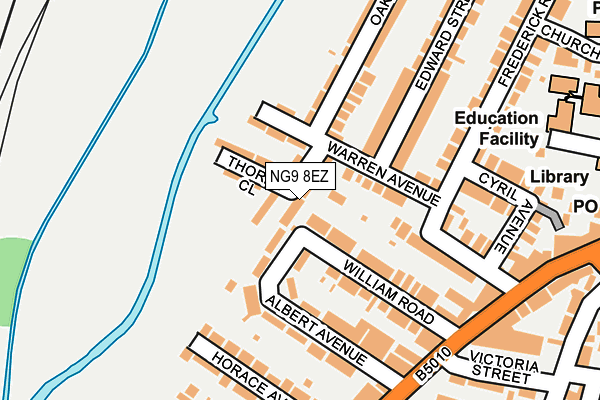 NG9 8EZ map - OS OpenMap – Local (Ordnance Survey)