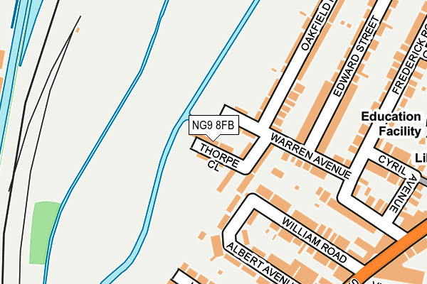 NG9 8FB map - OS OpenMap – Local (Ordnance Survey)