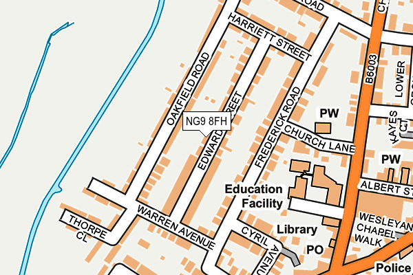 NG9 8FH map - OS OpenMap – Local (Ordnance Survey)