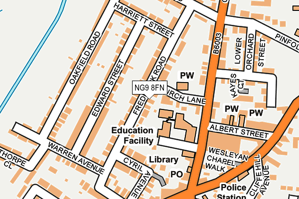 NG9 8FN map - OS OpenMap – Local (Ordnance Survey)