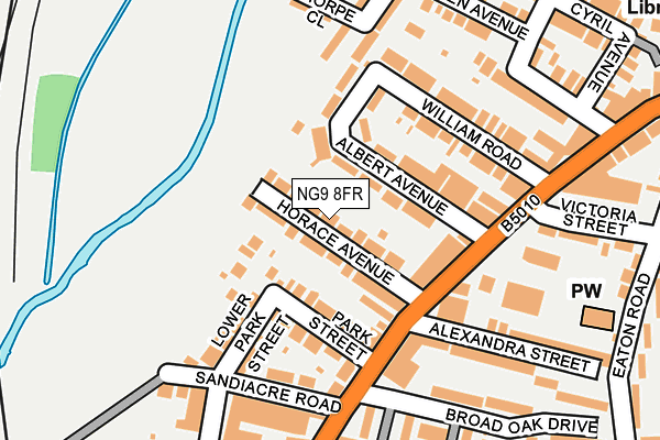 NG9 8FR map - OS OpenMap – Local (Ordnance Survey)