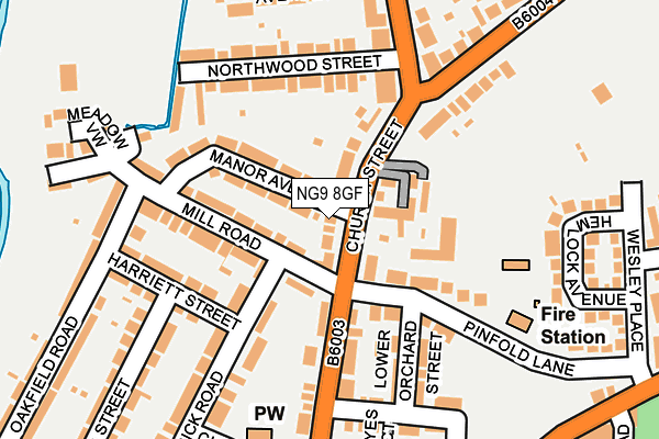 NG9 8GF map - OS OpenMap – Local (Ordnance Survey)