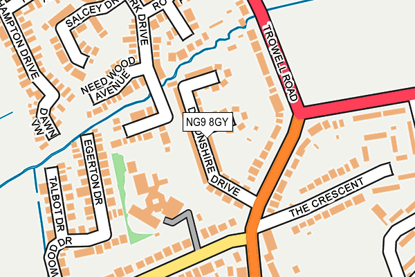 NG9 8GY map - OS OpenMap – Local (Ordnance Survey)