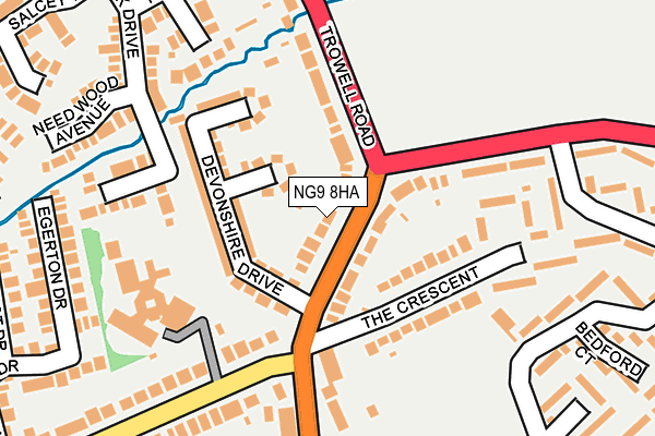 NG9 8HA map - OS OpenMap – Local (Ordnance Survey)