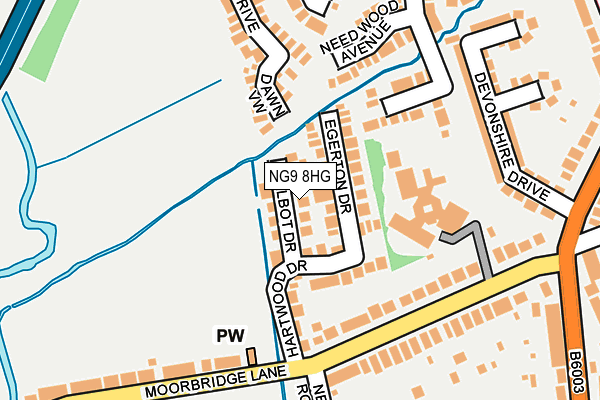 NG9 8HG map - OS OpenMap – Local (Ordnance Survey)