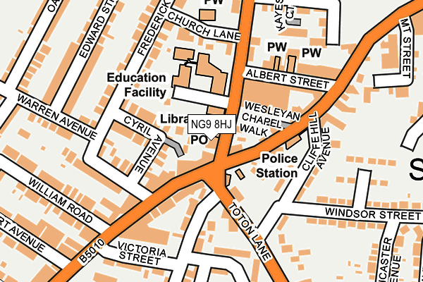 NG9 8HJ map - OS OpenMap – Local (Ordnance Survey)
