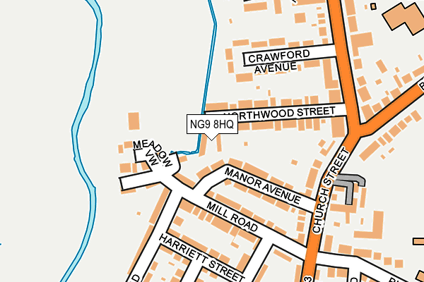 NG9 8HQ map - OS OpenMap – Local (Ordnance Survey)