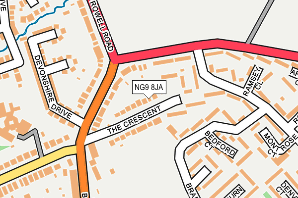 NG9 8JA map - OS OpenMap – Local (Ordnance Survey)