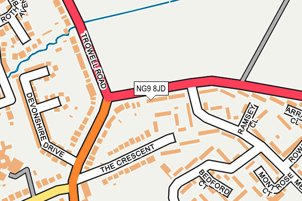 NG9 8JD map - OS OpenMap – Local (Ordnance Survey)