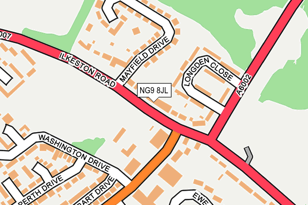 NG9 8JL map - OS OpenMap – Local (Ordnance Survey)