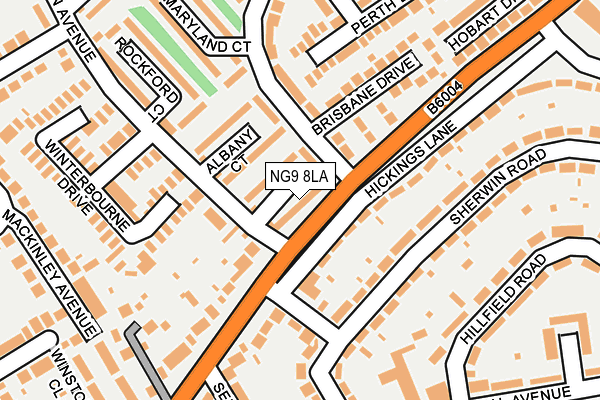 NG9 8LA map - OS OpenMap – Local (Ordnance Survey)