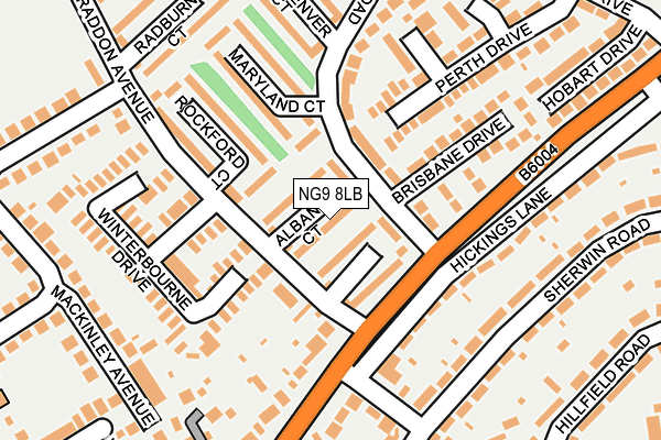 NG9 8LB map - OS OpenMap – Local (Ordnance Survey)