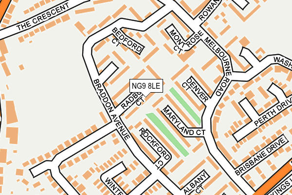 NG9 8LE map - OS OpenMap – Local (Ordnance Survey)