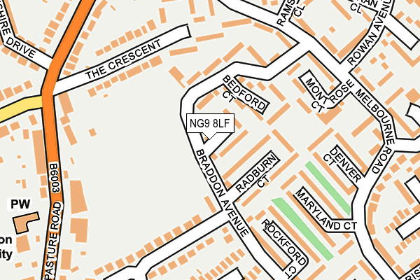 NG9 8LF map - OS OpenMap – Local (Ordnance Survey)