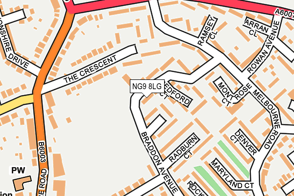 NG9 8LG map - OS OpenMap – Local (Ordnance Survey)
