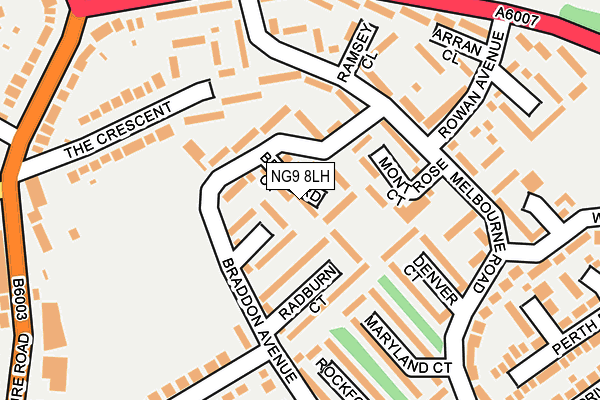 NG9 8LH map - OS OpenMap – Local (Ordnance Survey)