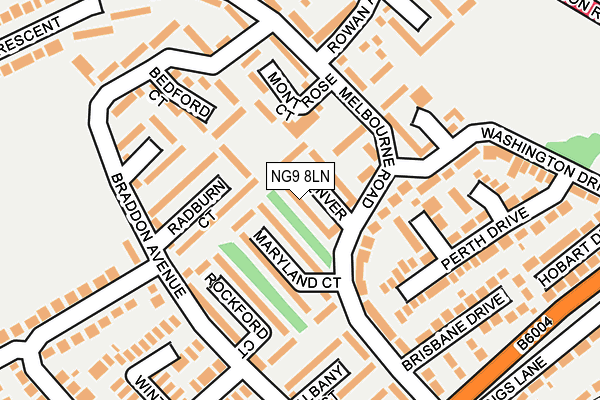 NG9 8LN map - OS OpenMap – Local (Ordnance Survey)