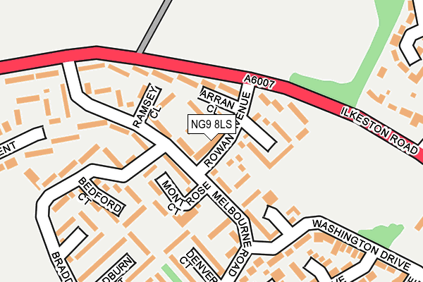 NG9 8LS map - OS OpenMap – Local (Ordnance Survey)