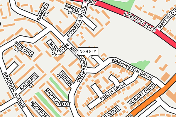 NG9 8LY map - OS OpenMap – Local (Ordnance Survey)
