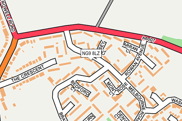NG9 8LZ map - OS OpenMap – Local (Ordnance Survey)