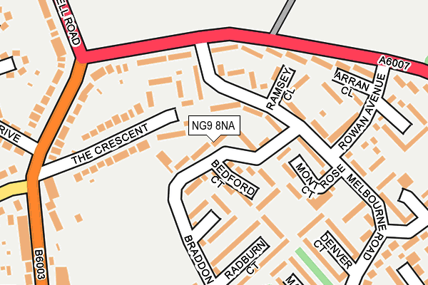 NG9 8NA map - OS OpenMap – Local (Ordnance Survey)