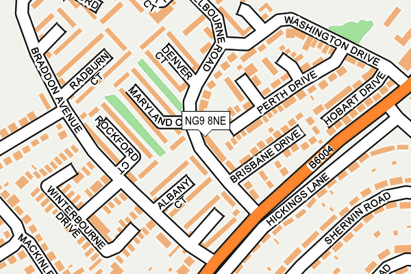 NG9 8NE map - OS OpenMap – Local (Ordnance Survey)
