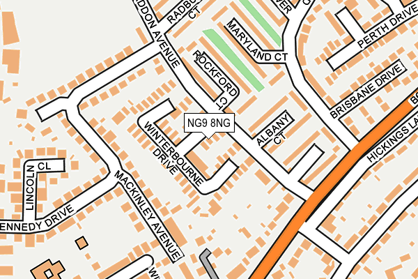 NG9 8NG map - OS OpenMap – Local (Ordnance Survey)