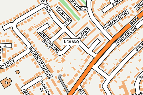 NG9 8NQ map - OS OpenMap – Local (Ordnance Survey)