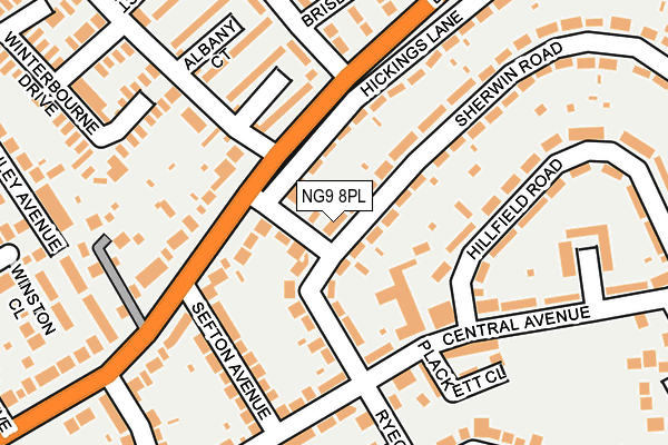 NG9 8PL map - OS OpenMap – Local (Ordnance Survey)